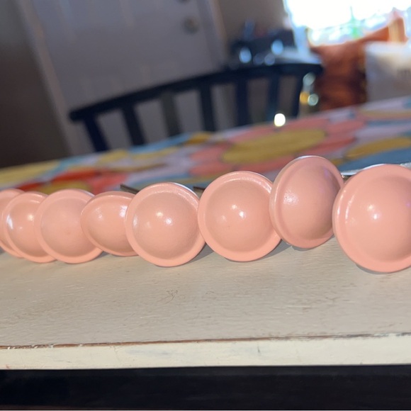 Light Matte Pink Circular Shower Curtain Hooks (12 Pieces) Brand New Looking - Picture 2 of 4